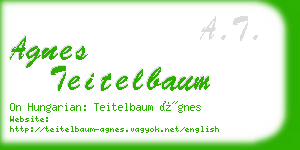 agnes teitelbaum business card